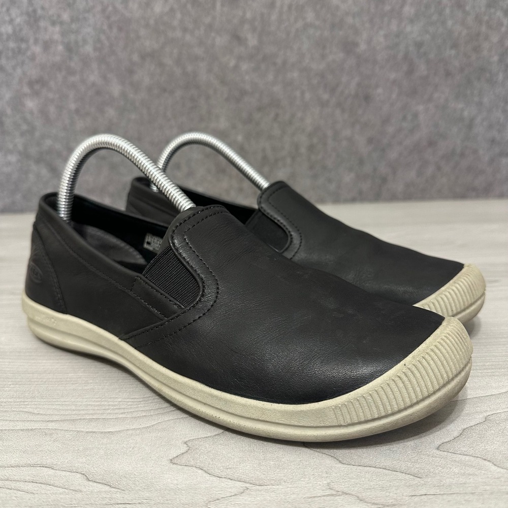 Keen Lorelai Slip-On Loafers‎ Womens 9.5 Black Leather Luftcell Comfort Sneakers